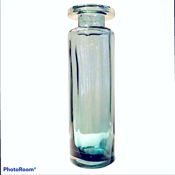 Hand Crafted Other - Hand blown beautiful modern sea glass colored vase